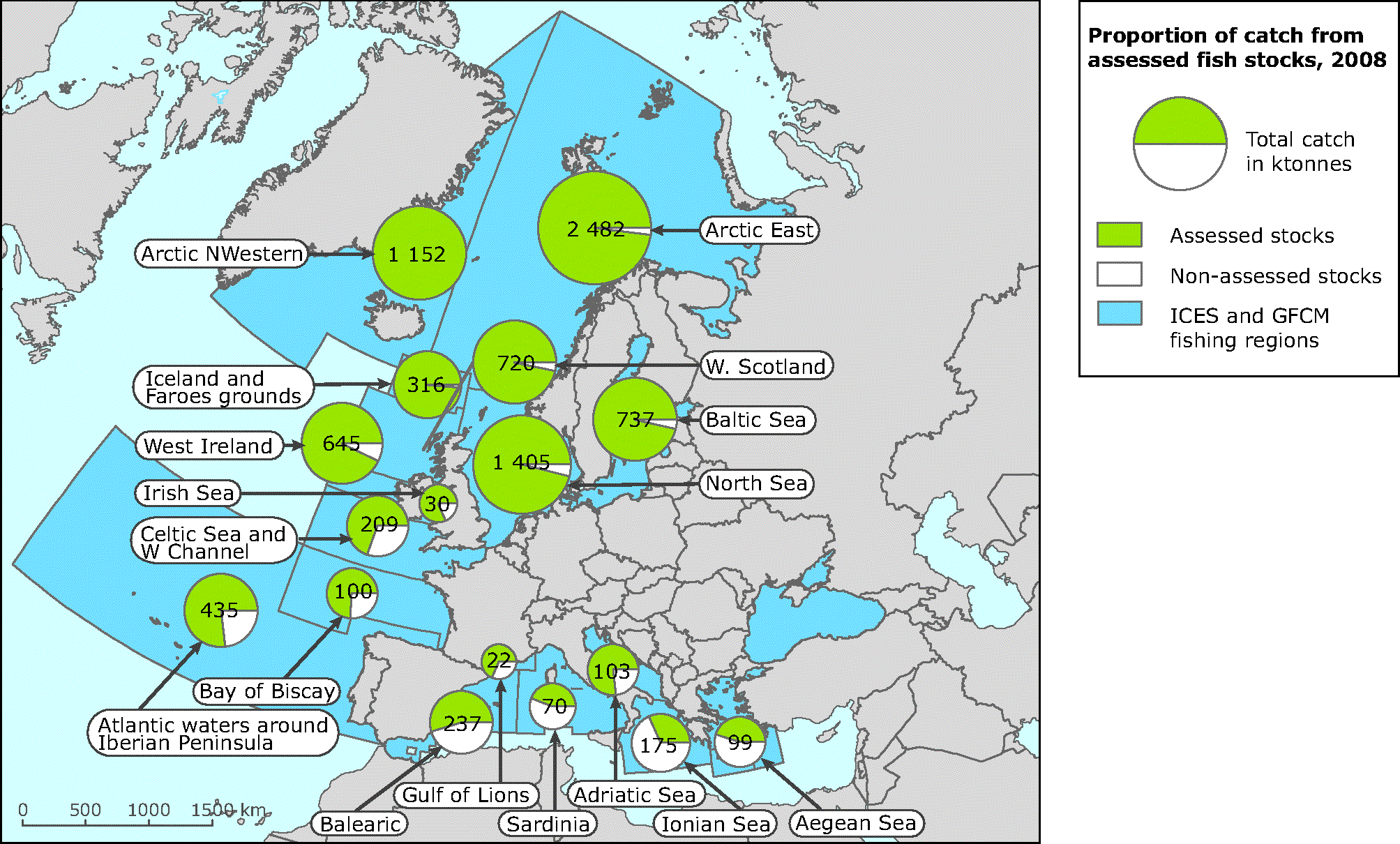 Total catch in International Council for Exploration of the Sea (ICES) and General Fisheries Map Uk Fishing Map Uk Fishing Total catch in International Council for Exploration of the Sea (ICES) and General Fisheries