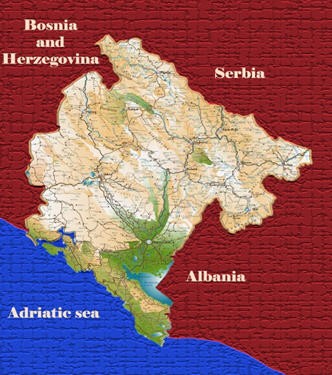 Picture 1 Map of Montenegro Picture 1 Map of Montenegro