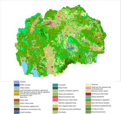 Map 4: Land cover in Republic of Macedonia