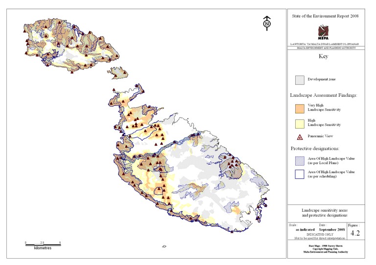 Map 4.2 Areas protected for landscape value Map 4.2 Areas protected for landscape value