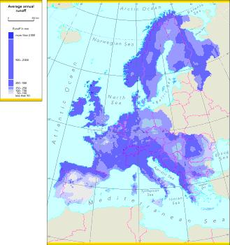 Annual average river run-off