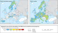 Aggregated cross-sectoral vulnerability in the 2050s from an ecosystem service perspective