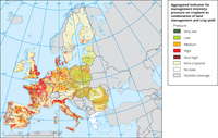Aggregated indicator for management intensity pressure on cropland 
