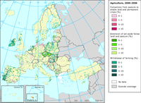 Agriculture and land cover change 2000 - 2006
