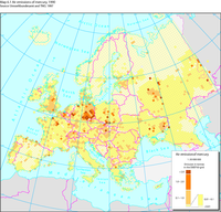 Air emissions of mercury, 1990