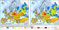 Anthropogenic emissions of heavy metals in the EMEP region