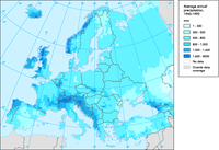 Average annual precipitation