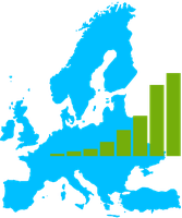 Average occurrence of exceedances for stations, which reported at least one exceedance, by EU region