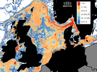 Bottom trawl fishing intensity in the North Sea 