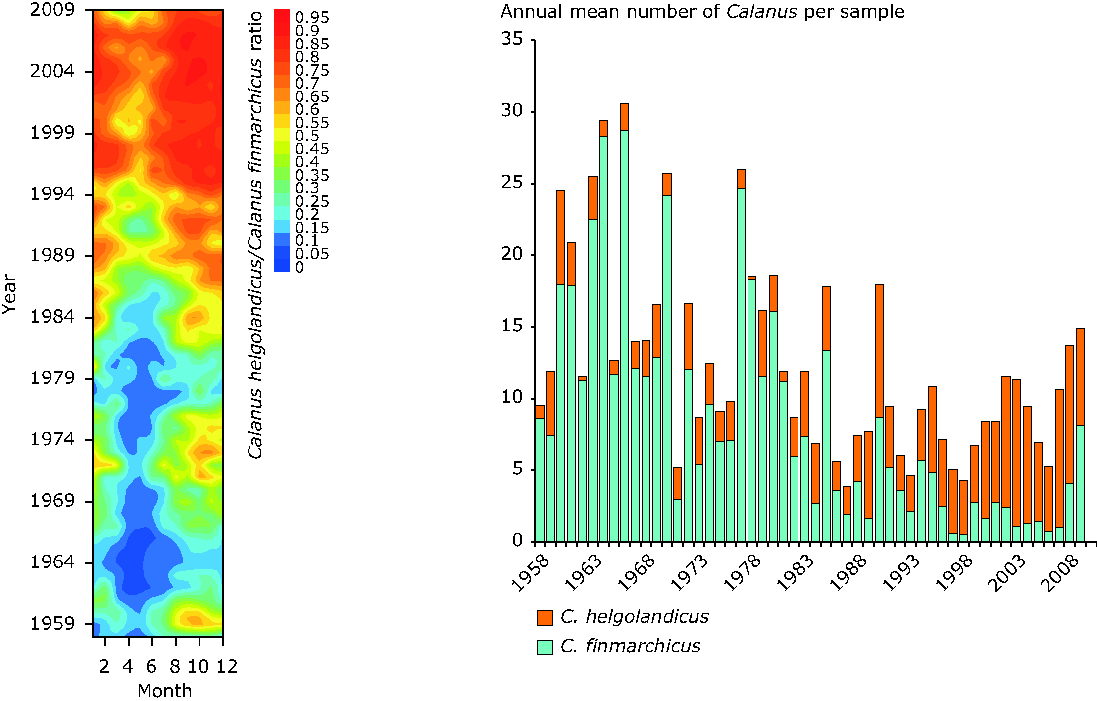 Calanus ratio in the North Sea