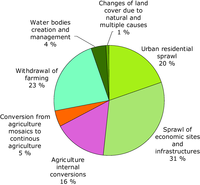 Causes of loss of mixed cultivated land