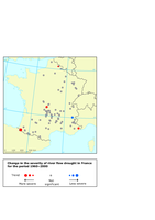 Change in the severity of river flow droughts in France 1960-2000