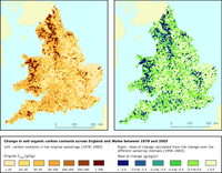 Changes in soil organic carbon content across England and Wales between 1978 and 2003