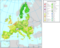 Corine land cover 2000 geographic view