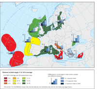 Marine protected area coverage by regional sea, 2016