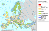 Dominant landscape types in Europe based on Corine Land Cover (CLC) 2000