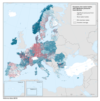 European river water bodies with significant pressures from barriers