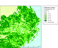 Example of landscape gradients with varying forest cover in Mälardalen, Sweden