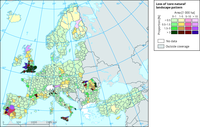 Spread of artificial and/or agricultural surfaces into previously ‘core natural/semi-natural’ landscapes