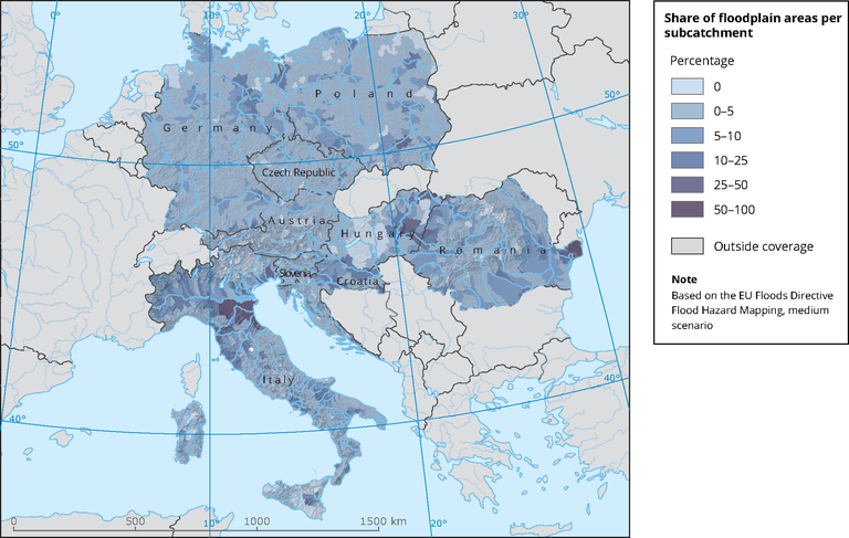 50 Year Flood Map Floodplain Distribution — European Environment Agency