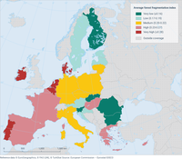 Forest fragmentation in the EU Member States