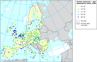 Human resources — age dependency index, 2004