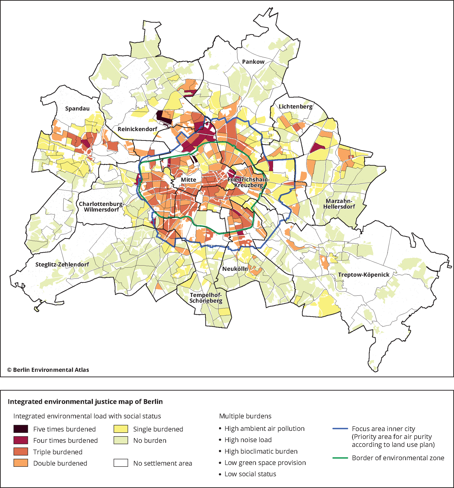 Integrated Environmental Justice Map Of Berlin European Environment Agency