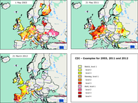 Mapping of drought conditions in Europe