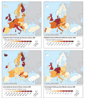 Urban sprawl per country