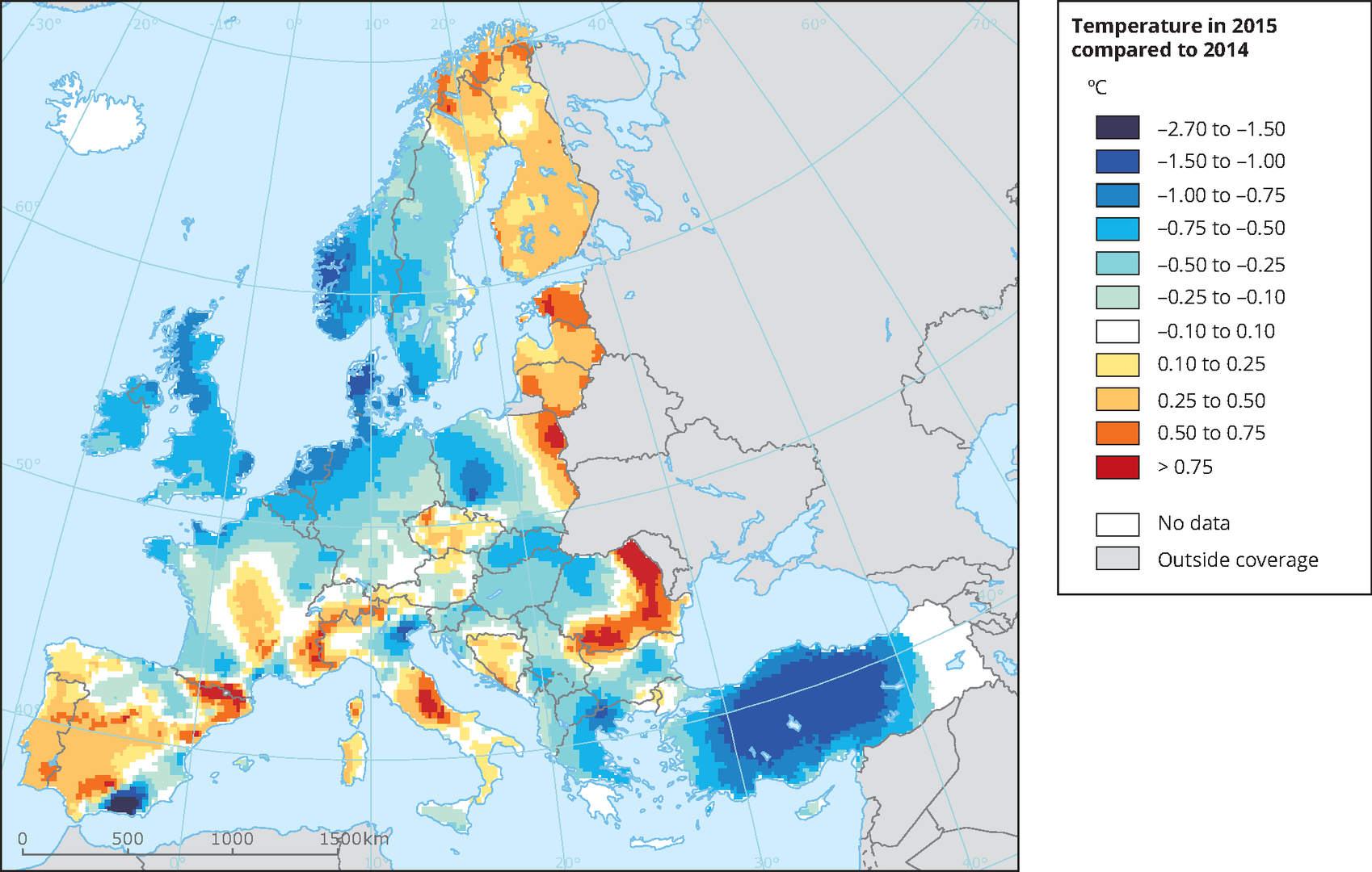 Temperature Map of Europe #geography
