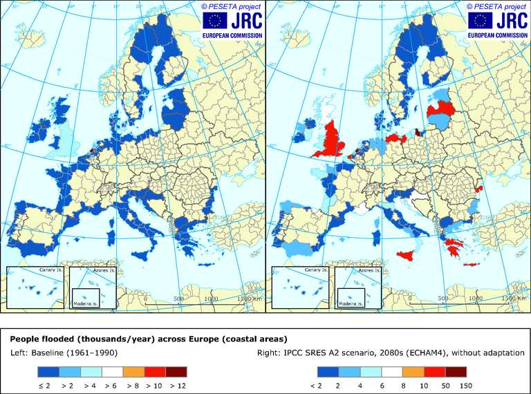 Climate Change Flooding Map Map 7.3 Climate Change 2008 - Number Of People Flooded.eps — European  Environment Agency