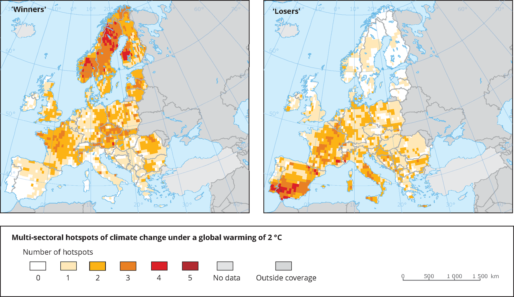 Climate Change Winners Map Multi-Sectoral Hotspots Of Climate Impacts Under A 2 Degree Warming —  European Environment Agency