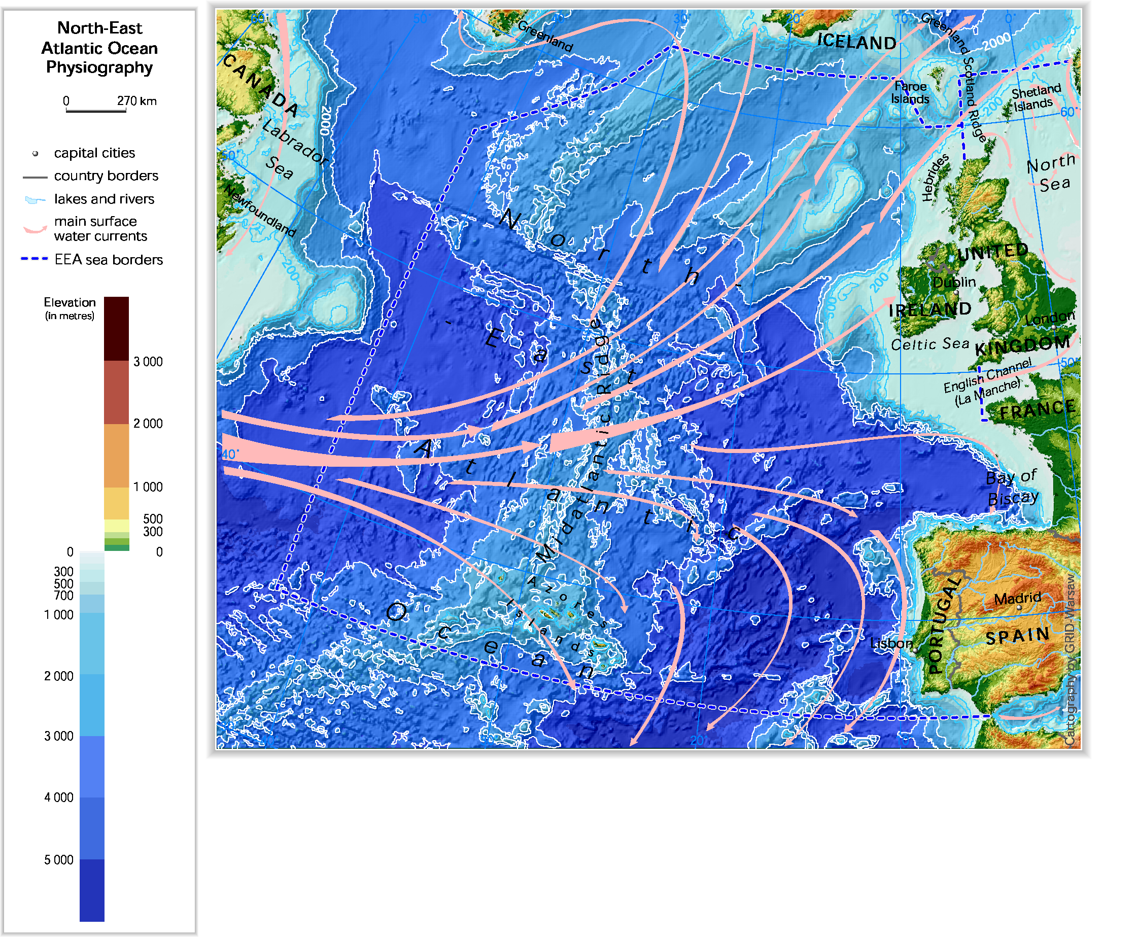 atlantic ocean currents map