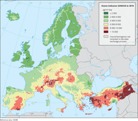 Ozone indicator SOMO35 in 2018