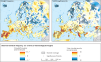 Observed trends in frequency and severity of meteorological droughts