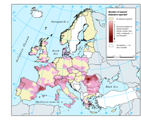 Occurrence of major natural disasters (1998-2002)