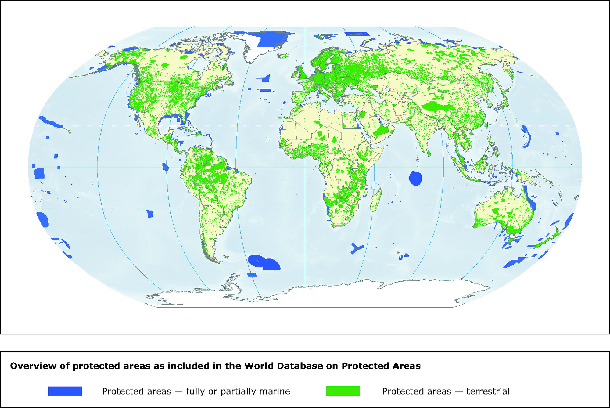 In most areas of the world. Protected area. World protected areas. World_database_on_protected_areas. World database on protected areas — WDPA.