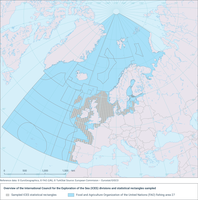 Overview of the ICES divisions and statistical rectangles sampled