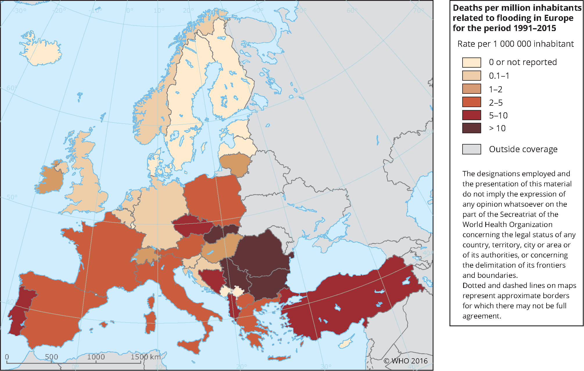 Deaths related to flooding in Europe