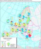 Phosphorus concentration in European lakes and reservoirs