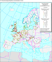 Phosphorus in European rivers, 1994-96