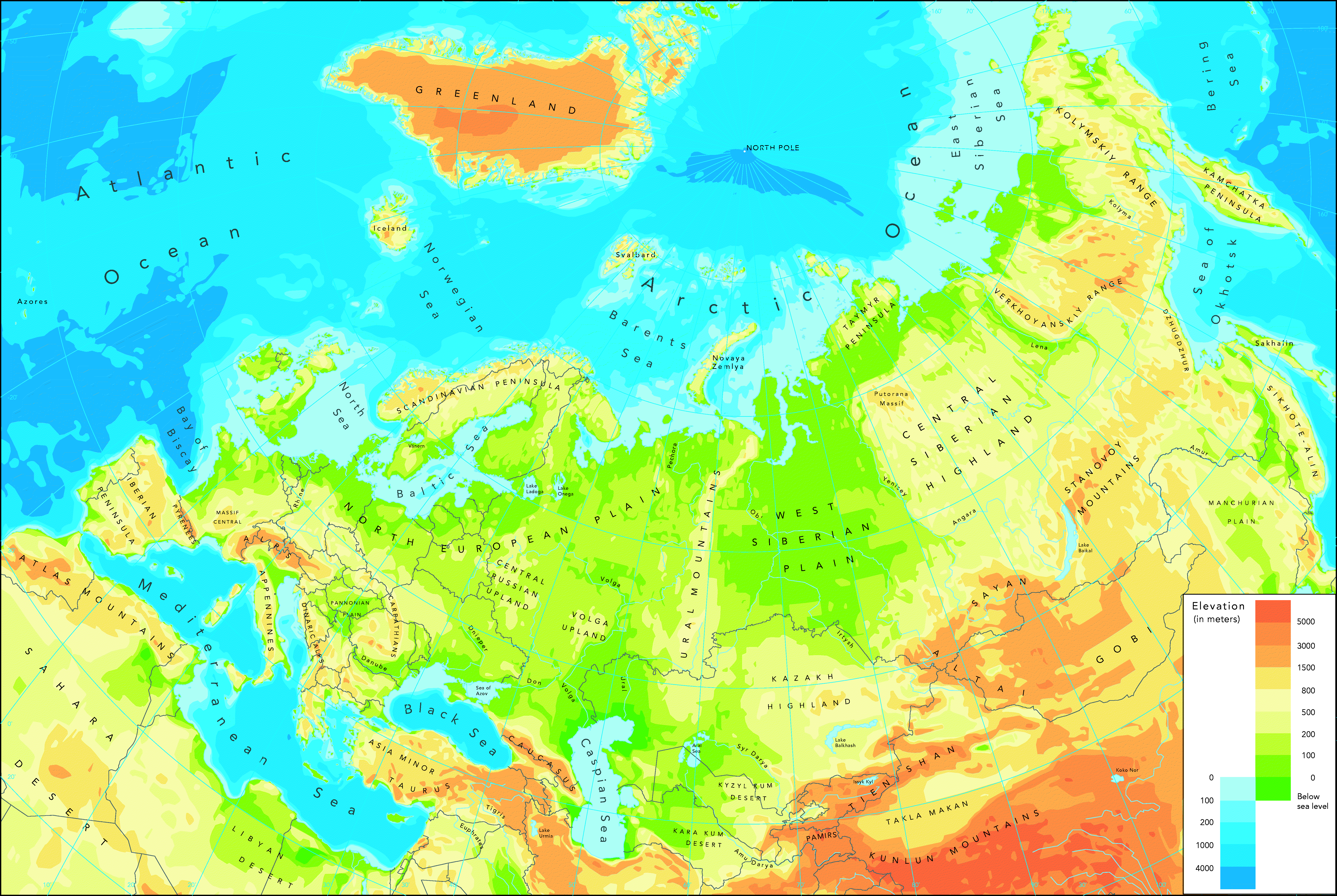 Карта для маппинга евразия