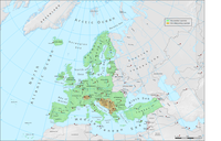 Political map of EEA member and collaborating countries