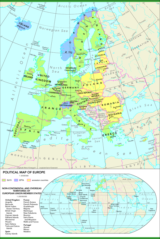 map of europe with longitude and latitude