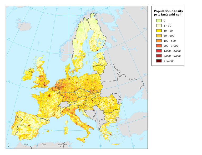 Population Density European Environment Agency