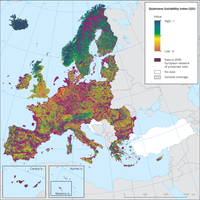 Potential quiet areas in Europe, based on the QSI and Natura 2000 protected sites