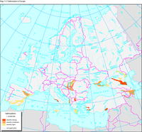 Salinisation in Europe, 1993