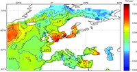 Sea surface temperature changes for the European seas 1982-2006