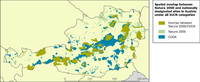 Spatial overlap between Natura 2000 and nationally designated sites in Austria  under all IUCN categories 