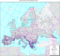 Species richness of reptiles in Europe